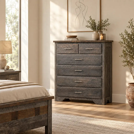 Lander Modern Farmhouse Grey Reclaimed Wood Dresser