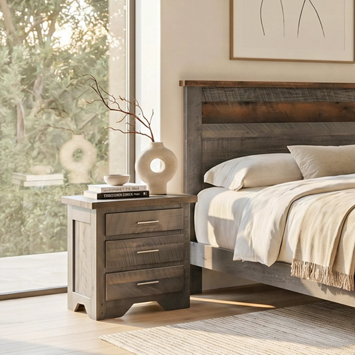 Modern Farmhouse Reclaimed Wood Nightstand
