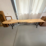 120"L Live Edge Ash Console Table