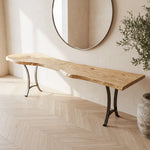 120"L Live Edge Ash Console Table