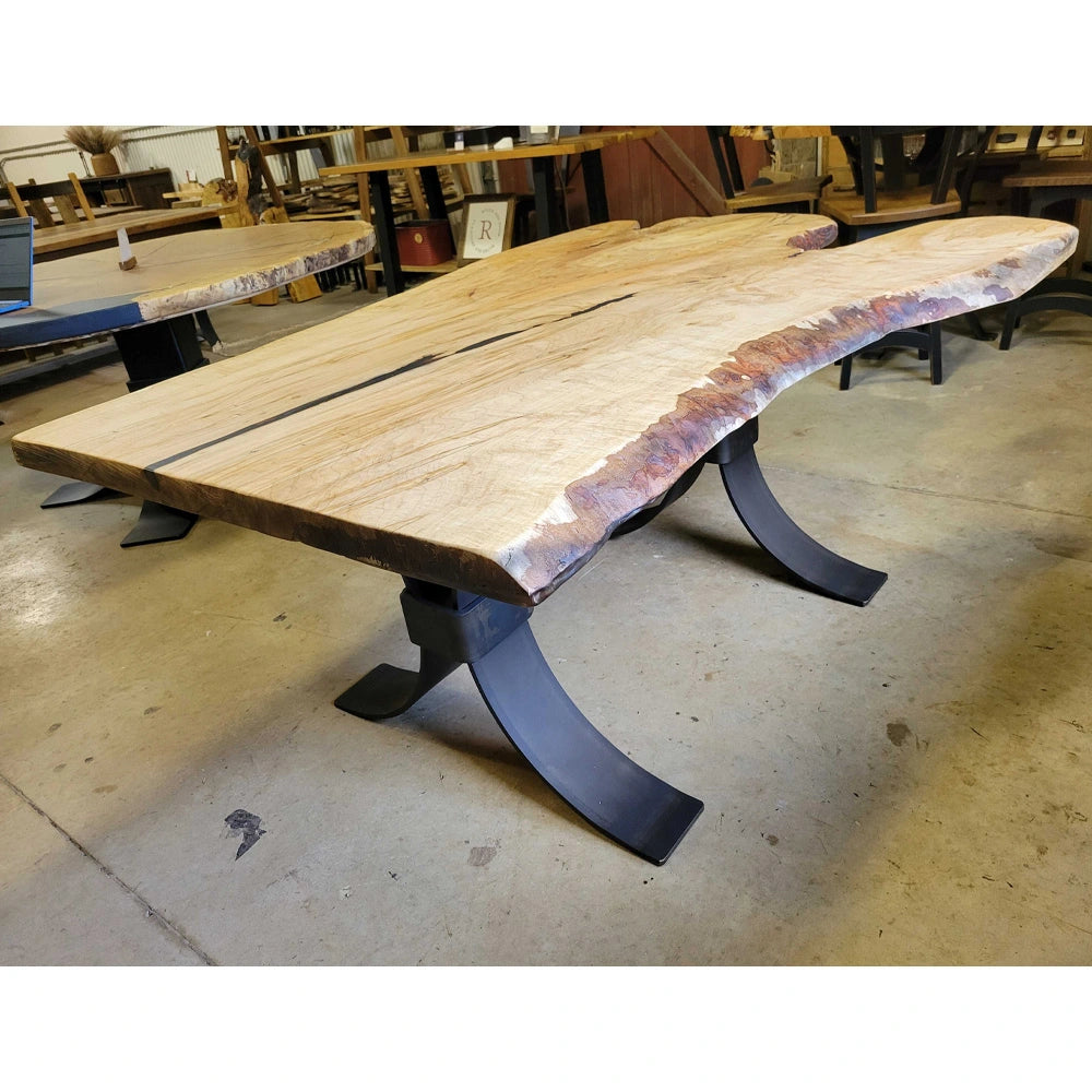 70" Live Edge Dining Table in Maple