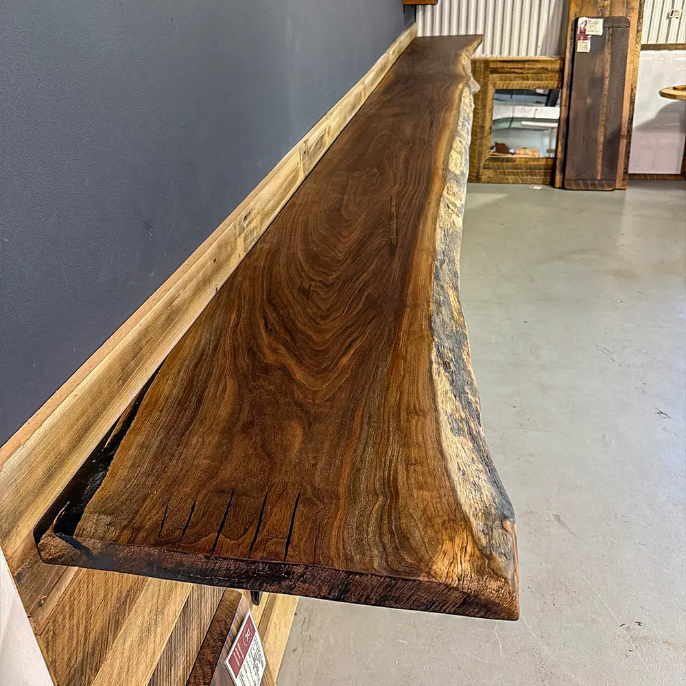 Live Edge Walnut Slab Bar Top
