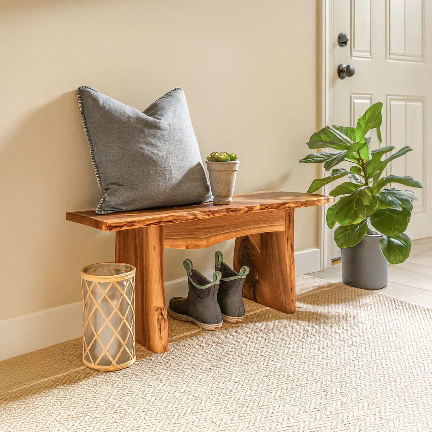 Live Edge Walnut Bench