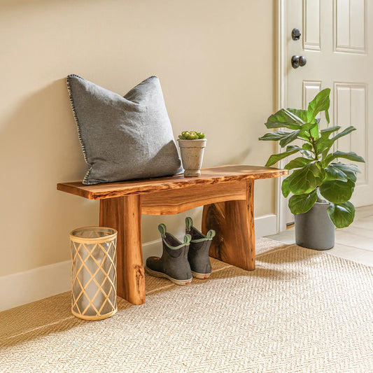 Live Edge Walnut Bench
