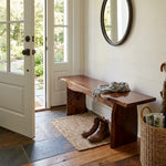 Cherry Live Edge Bench, Asbury Stain in Entryway