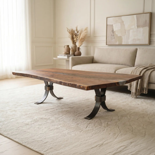 63" Live Edge Walnut Coffee Table
