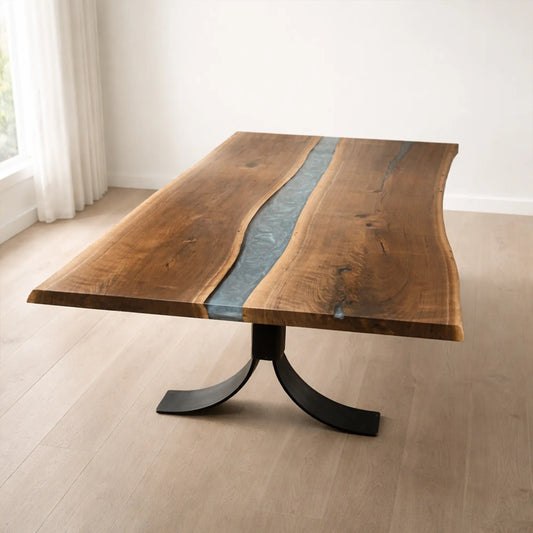 96" Live Edge Walnut River Dining Table