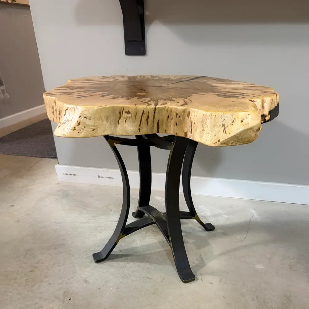 Live Edge Wormy Maple End Table