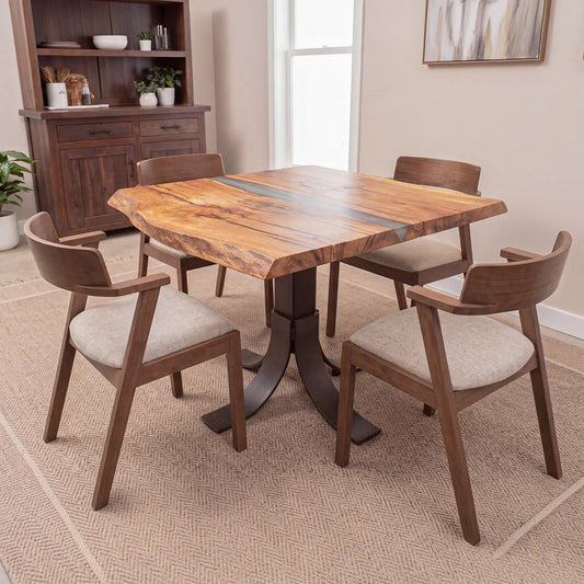36" Live Edge Oak River Cafe Table