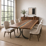 96" Live Edge Walnut River Dining Table