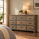 Madison Rustic 9 Drawer Dresser