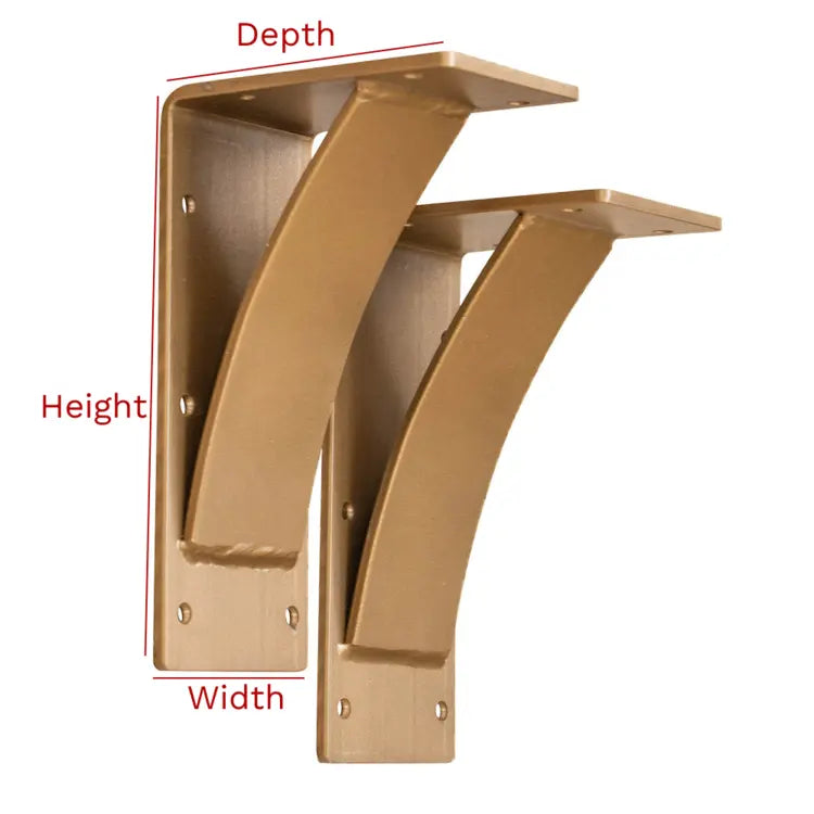 mist bronze steel mantel shelf bracket - heavy duty