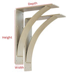 roman gold steel mantel shelf bracket - heavy duty