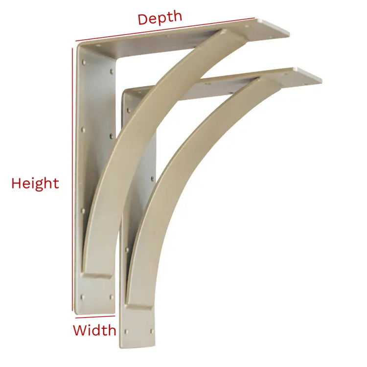 roman gold steel mantel shelf bracket - heavy duty