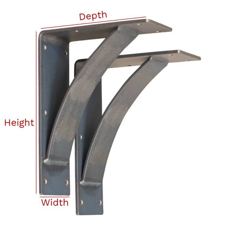 Arch Heavy Duty Steel Mantel Bracket