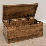 Rustic Wood Storage Chest, Brown Maple