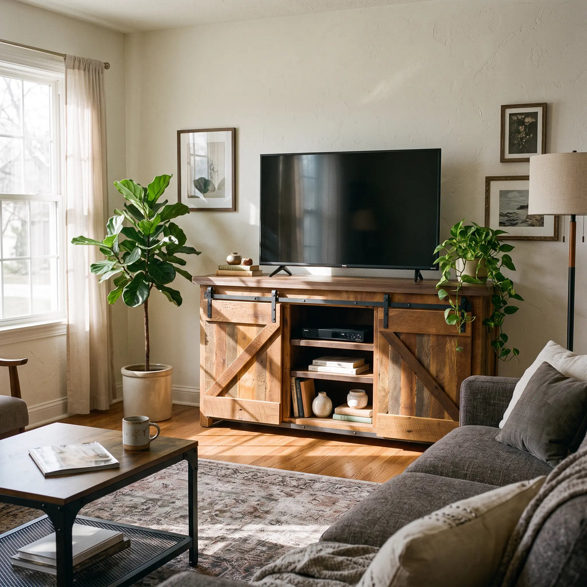 Middleton Entertainment Center with Barn Doors