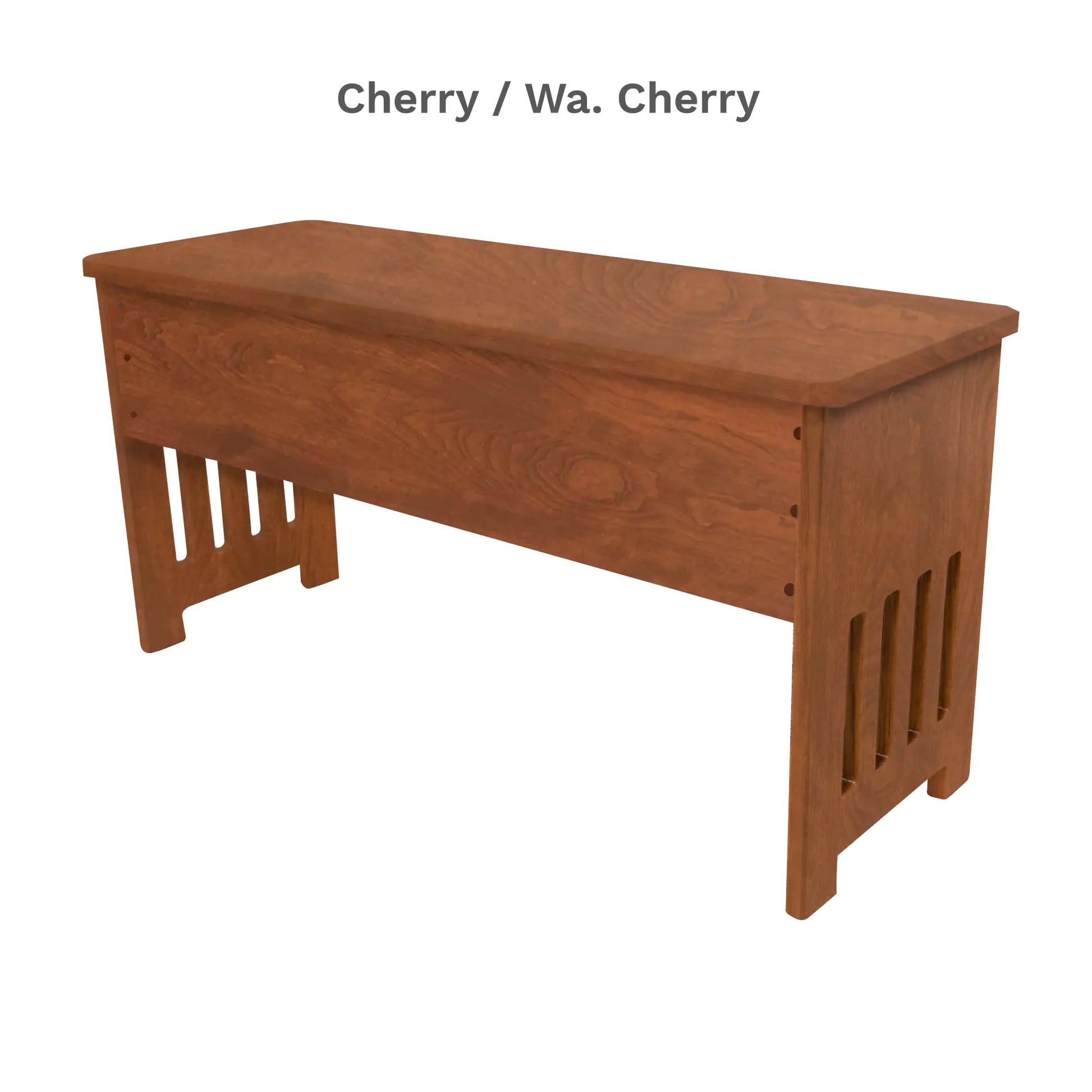 Mission Style Storage Bench, Cherry Wood