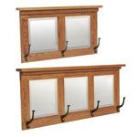 Mission Mirror With Coat Hooks