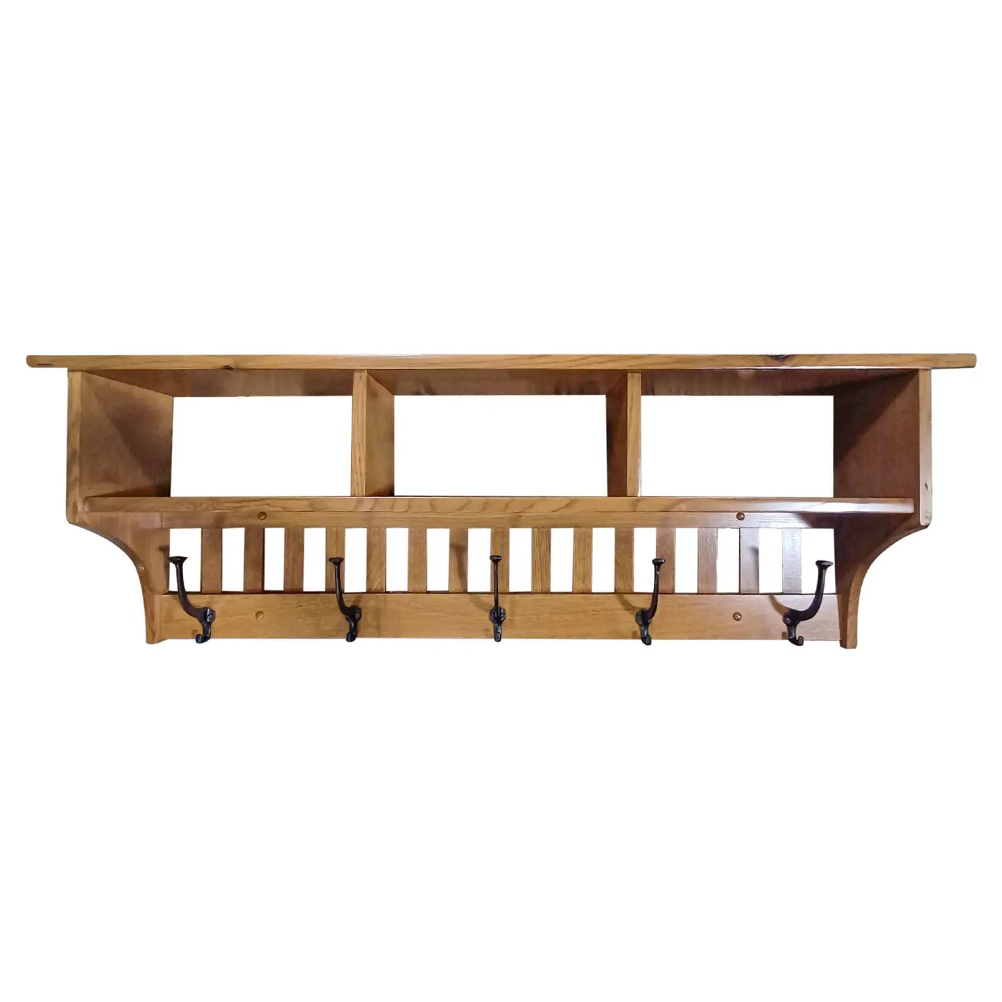 Mission Style Coat Rack with Cubbies