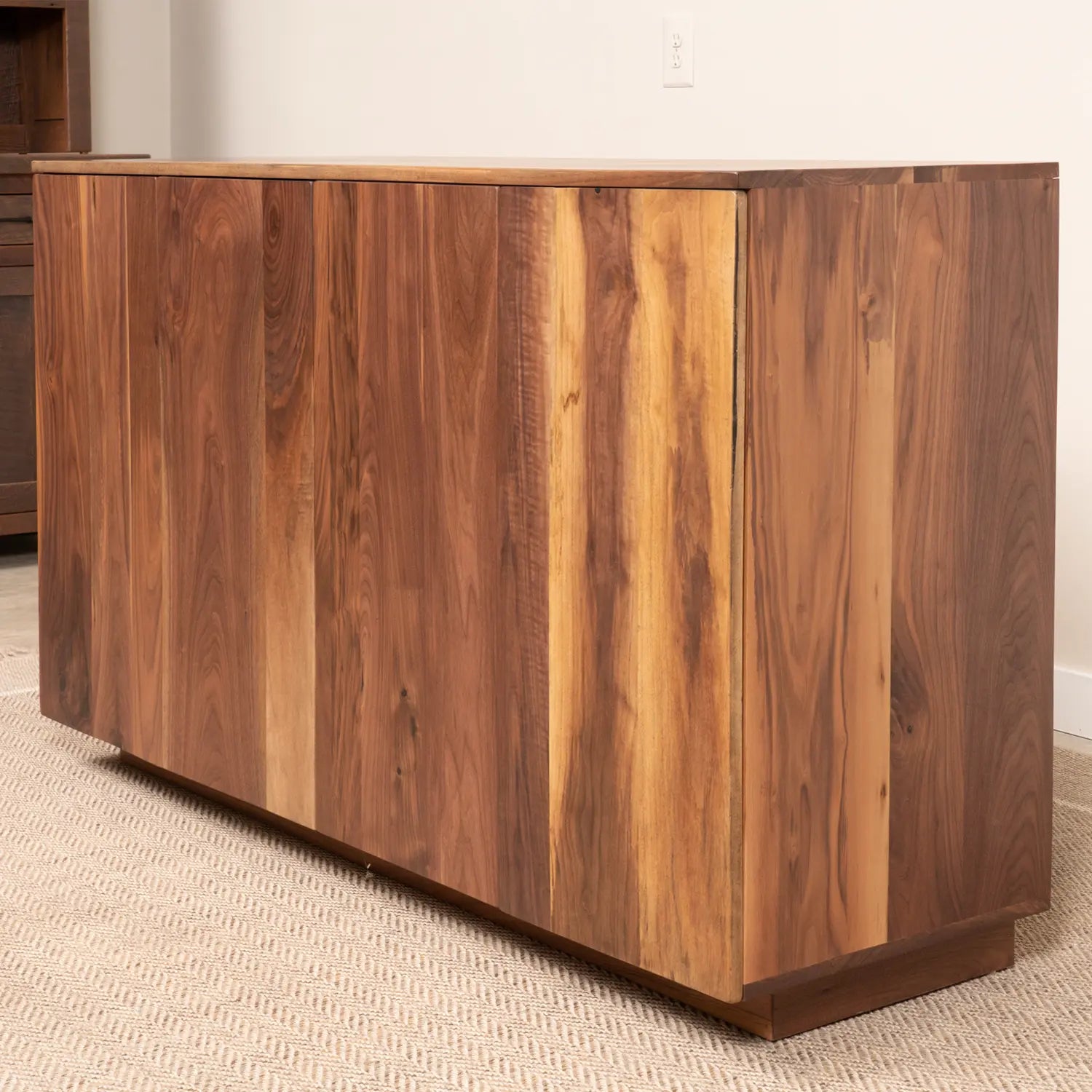 Modern Walnut Wood Credenza