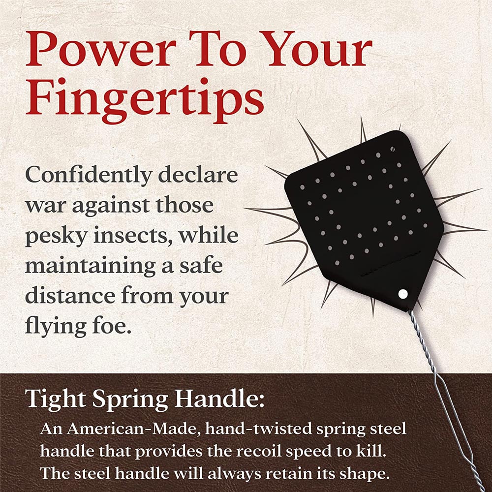 USA Made Leather Fly Swatter