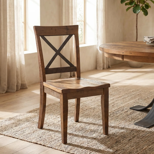 Norway X Back Barnwood Dining Chair