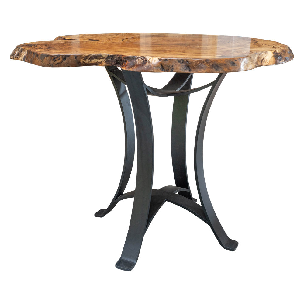 Oak Burl Live Edge Dining Table