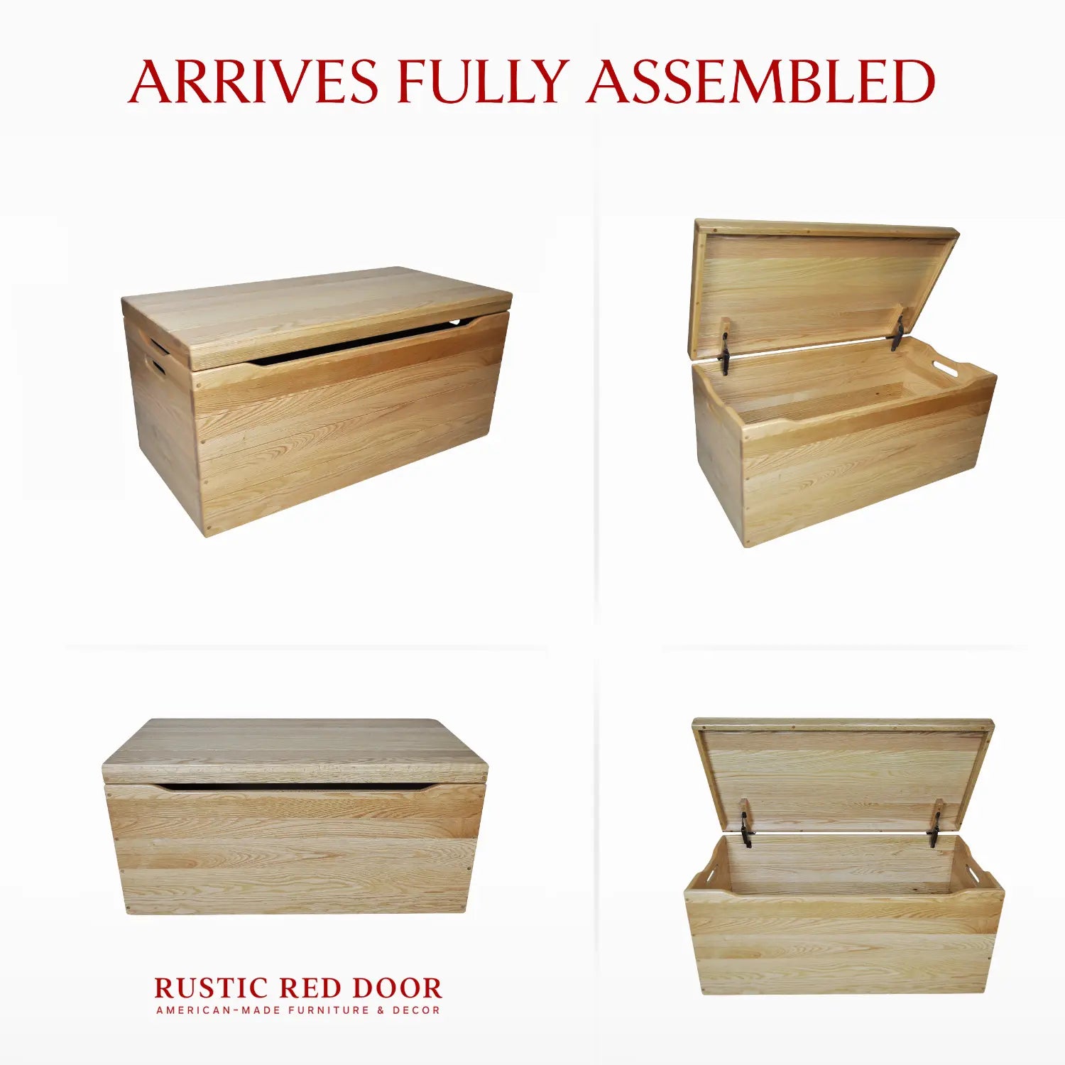 Palmer Oak Blanket Chest, Natural Stain | Rustic Red Door Palmer Oak Blanket Chest, Natural Stain | Rustic Red Door