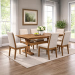 Olympia Rectangular Solid Wood Dining Table with Butterfly Leaf