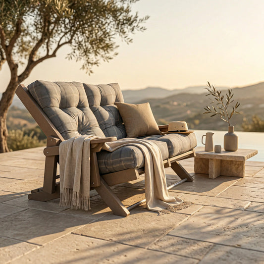 High Back Adjustable Outdoor Love Seat