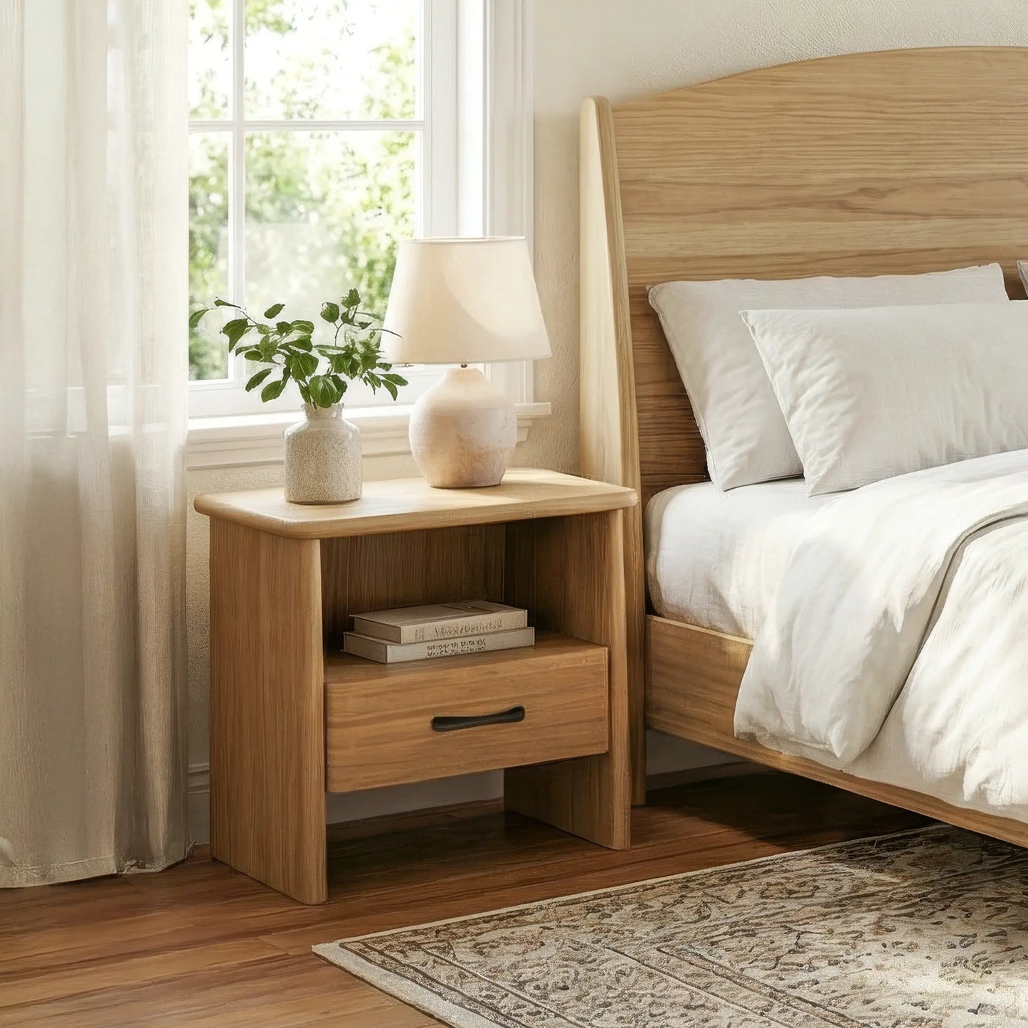 Paola Solid Wood Nightstand