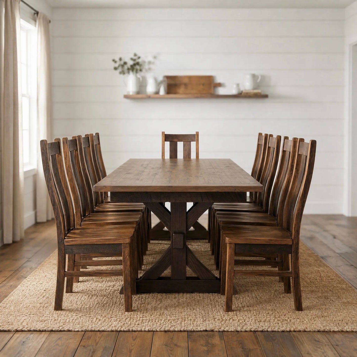 Pathway Reclaimed Barnwood Dining Table - Long Plank
