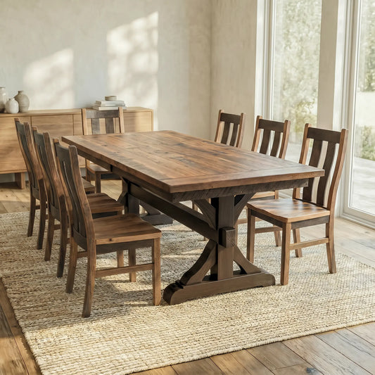 Pathway Reclaimed Wood Dining Table, Long Plank