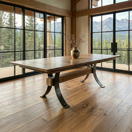 Pierce Reclaimed Barnwood Dining Table – Short Plank