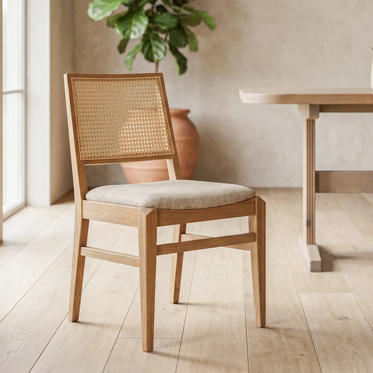 Preston Mid Century Rattan Dining Chair