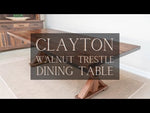 Clayton Walnut Farmhouse Dining Table