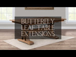 Finlay Brown Maple Butterfly Leaf Dining Table