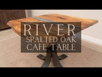 36" Live Edge Spalted Oak River Cafe Table