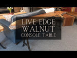 84" English Walnut Live Edge Console Table