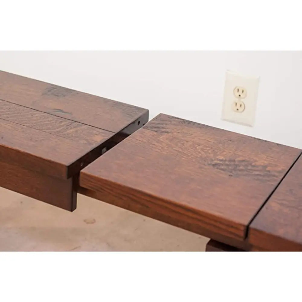Solid Wood Extendable Bench, Quartersawn Oak, Asbury