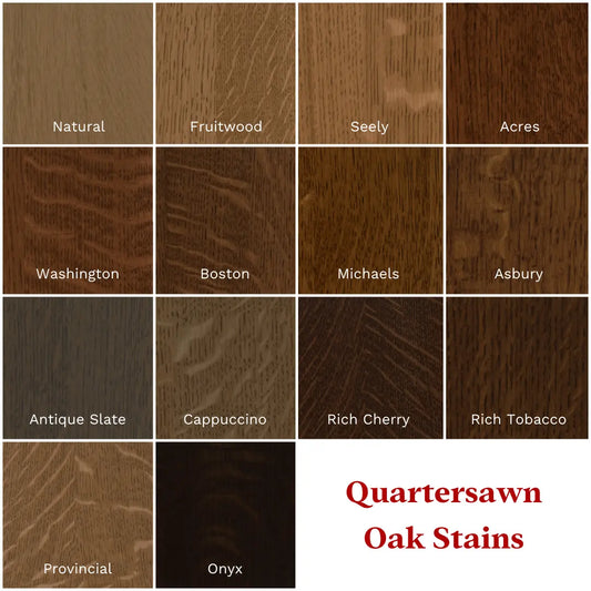 Quartersawn Oak Finish Samples