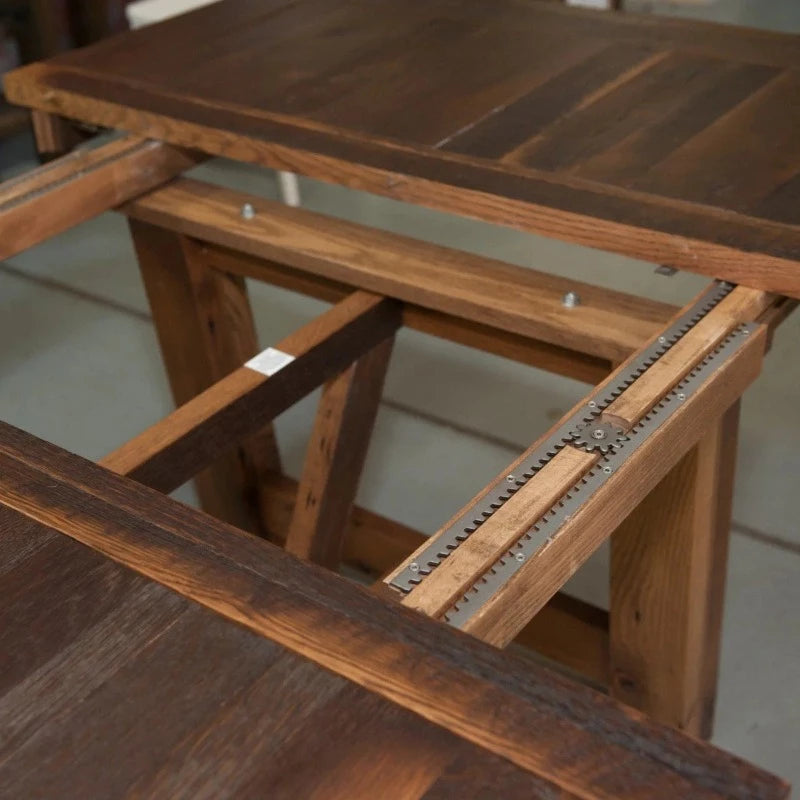 Rutledge extendable rubberwood solid wood dining table deals