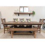 Reclaimed Wood Trestle Base Dining Table