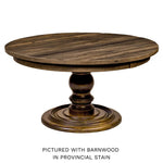 Barnaby Round Wooden Dining Table, Brown Maple Pedestal