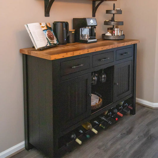 Reclaimed Wood Wine Cabinets Buffets l Rustic Red Door