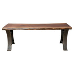 Rustic Live Edge Walnut Bench
