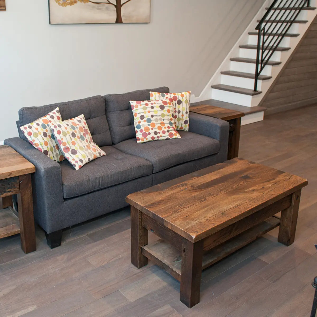 rustic oak coffee table