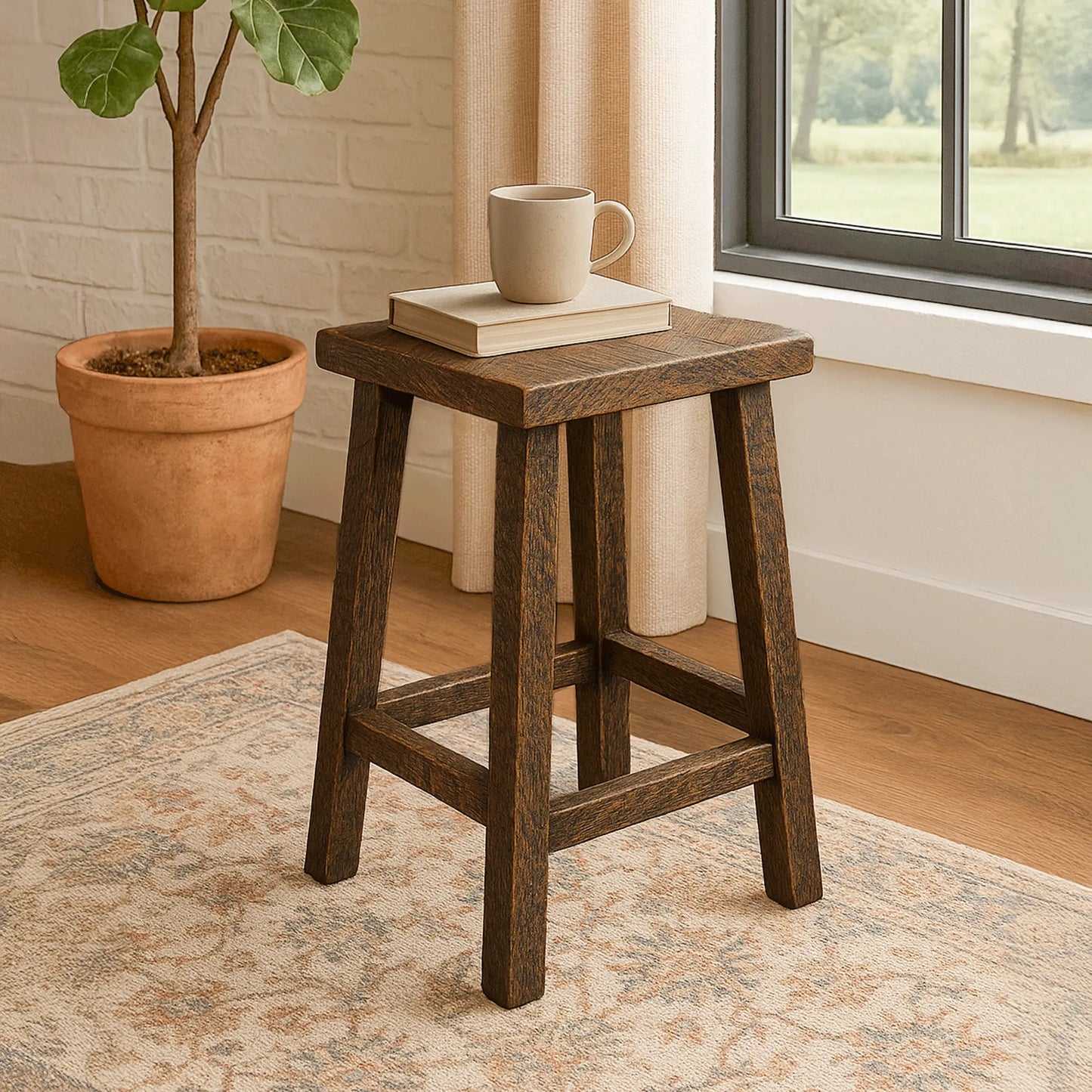 Rustic Barnwood Bar Stool