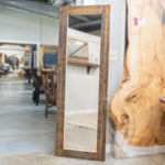 Planked Reclaimed Wood Floor Mirror